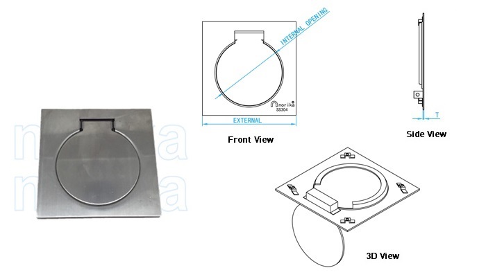 Stainless Steel AISI304L/316L Square Grating (No Hole)